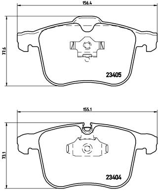 A.B.S. P 59 046 BREMBO BREMSBELÄGE, RICHTUNGSGEBUNDEN Bremsbelagsatz, Scheibenbremse